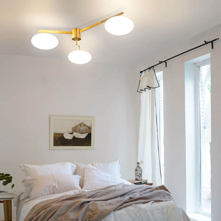 Zylor Ceiling Light | Modern Minimalist Milky White Glass Lamp