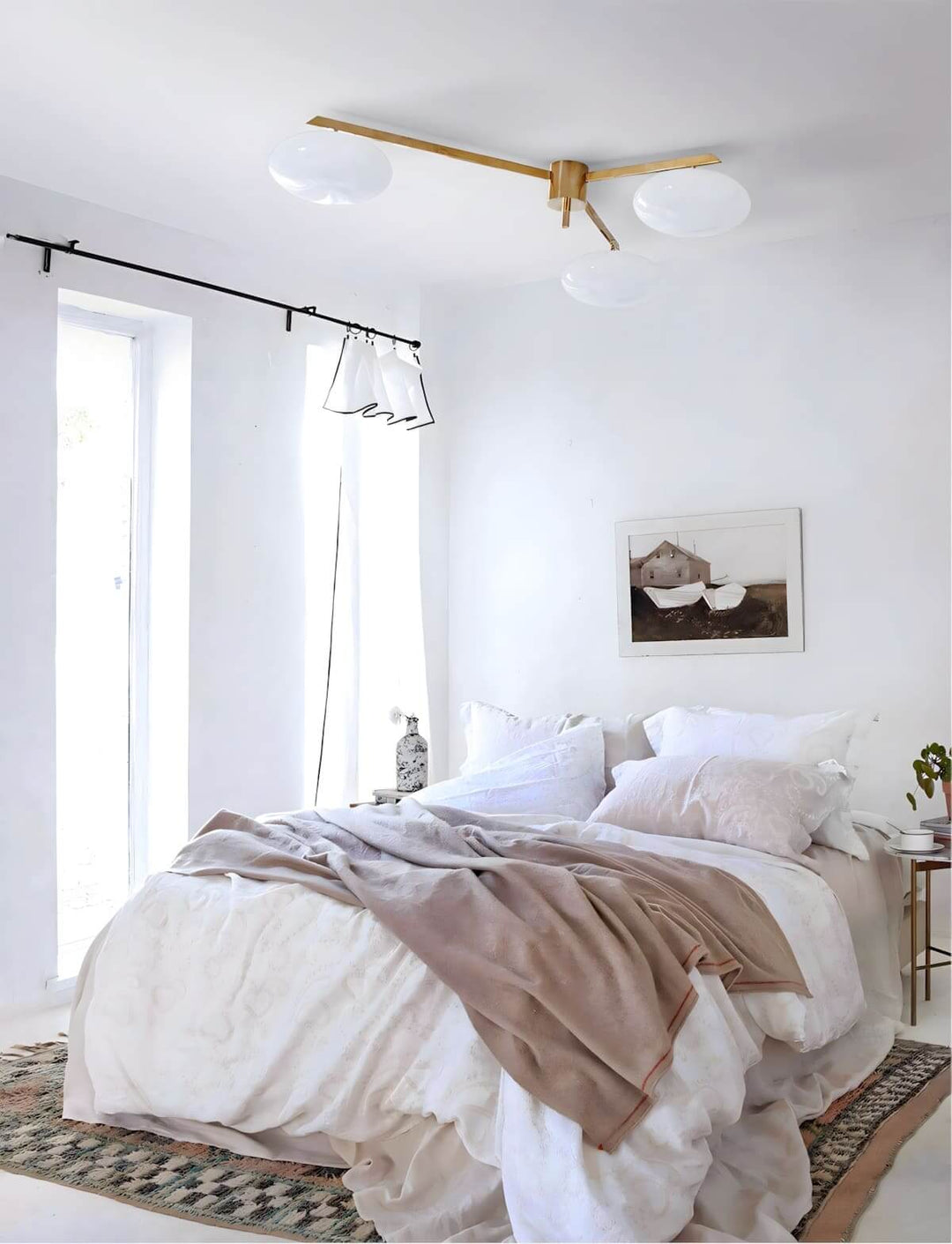 Zylor Ceiling Light | Modern Minimalist Milky White Glass Lamp