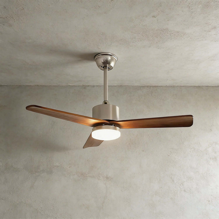 Zynthe Ceiling Fan Light | Minimalist Solid Wood Light