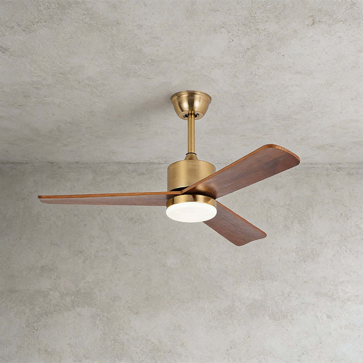 Zynthe Ceiling Fan Light | Minimalist Solid Wood Light