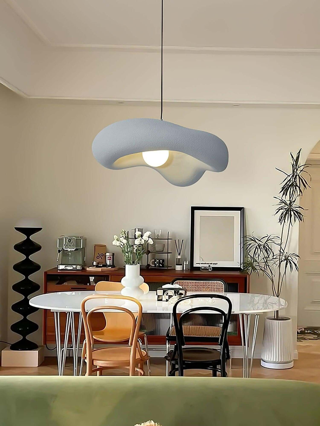 Zyora Resin Pendant Lamp - French Cream Style Minimalist Dining Lamp