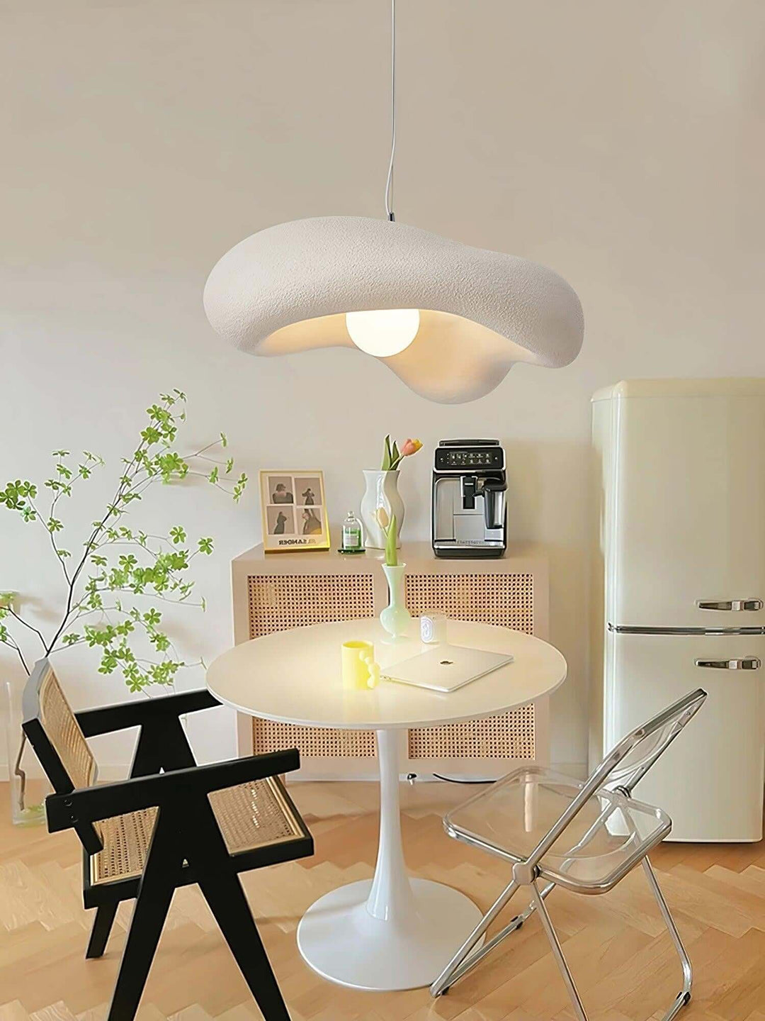 Zyora Resin Pendant Lamp - French Cream Style Minimalist Dining Lamp