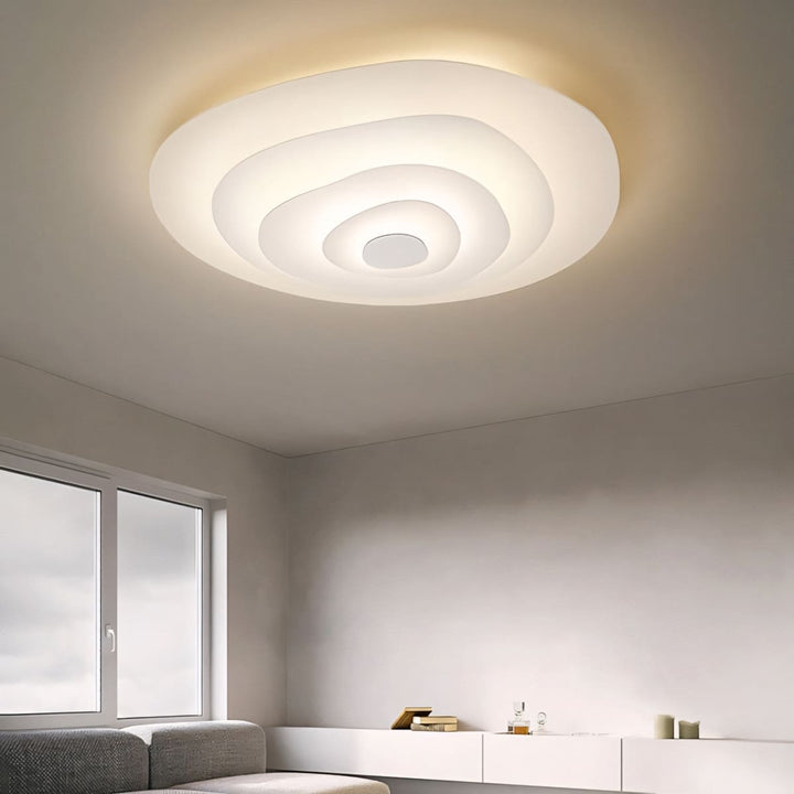 Zyphon Ceiling Lamp – French Minimalist Cream Bedroom Lighting