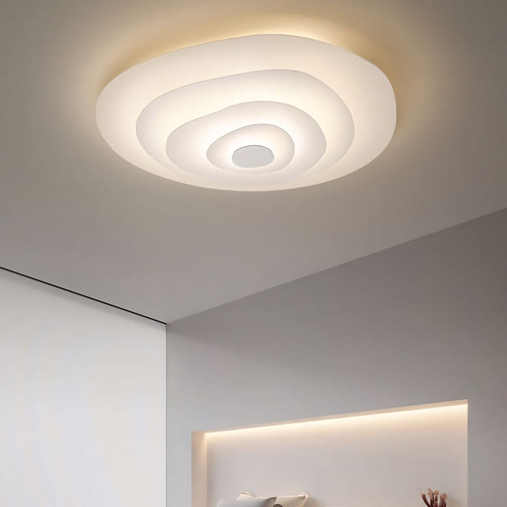 Zyphon Ceiling Lamp – French Minimalist Cream Bedroom Lighting