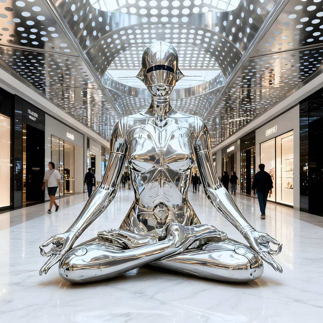 Zyrenox Floor Lamp – Silver Floor Lamp, Artistic Decorative Lamp