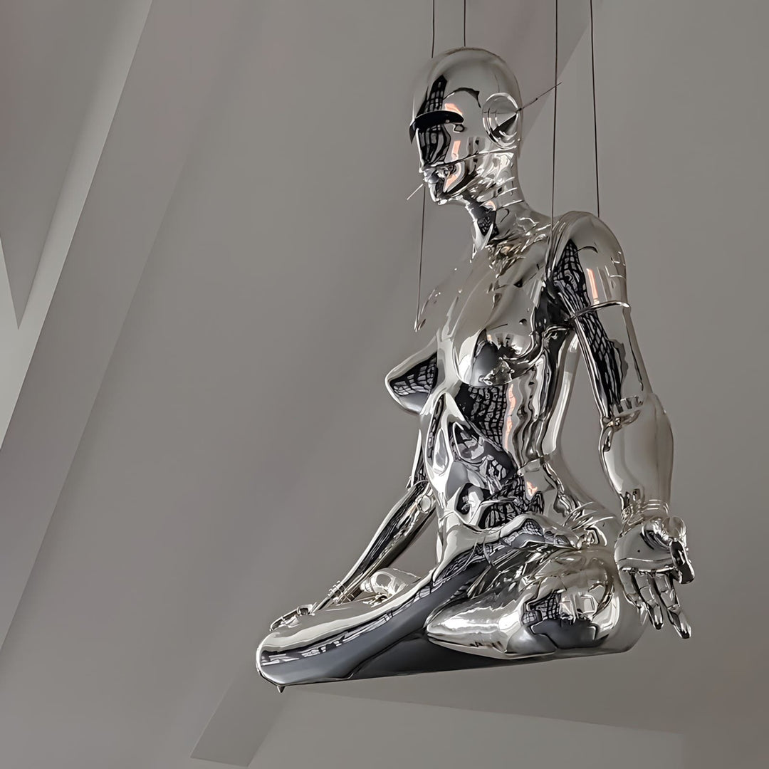 Zyrenox Floor Lamp – Silver Floor Lamp, Artistic Decorative Lamp