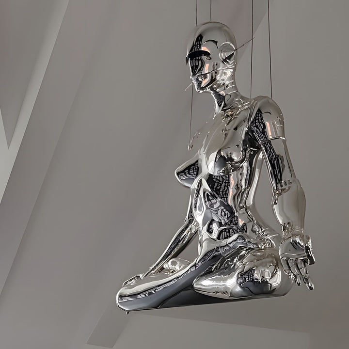 Zyrenox Floor Lamp – Silver Floor Lamp, Artistic Decorative Lamp