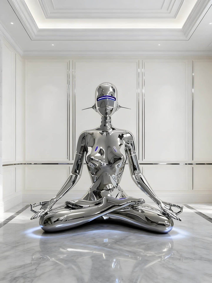 Zyrenox Floor Lamp – Silver Floor Lamp, Artistic Decorative Lamp