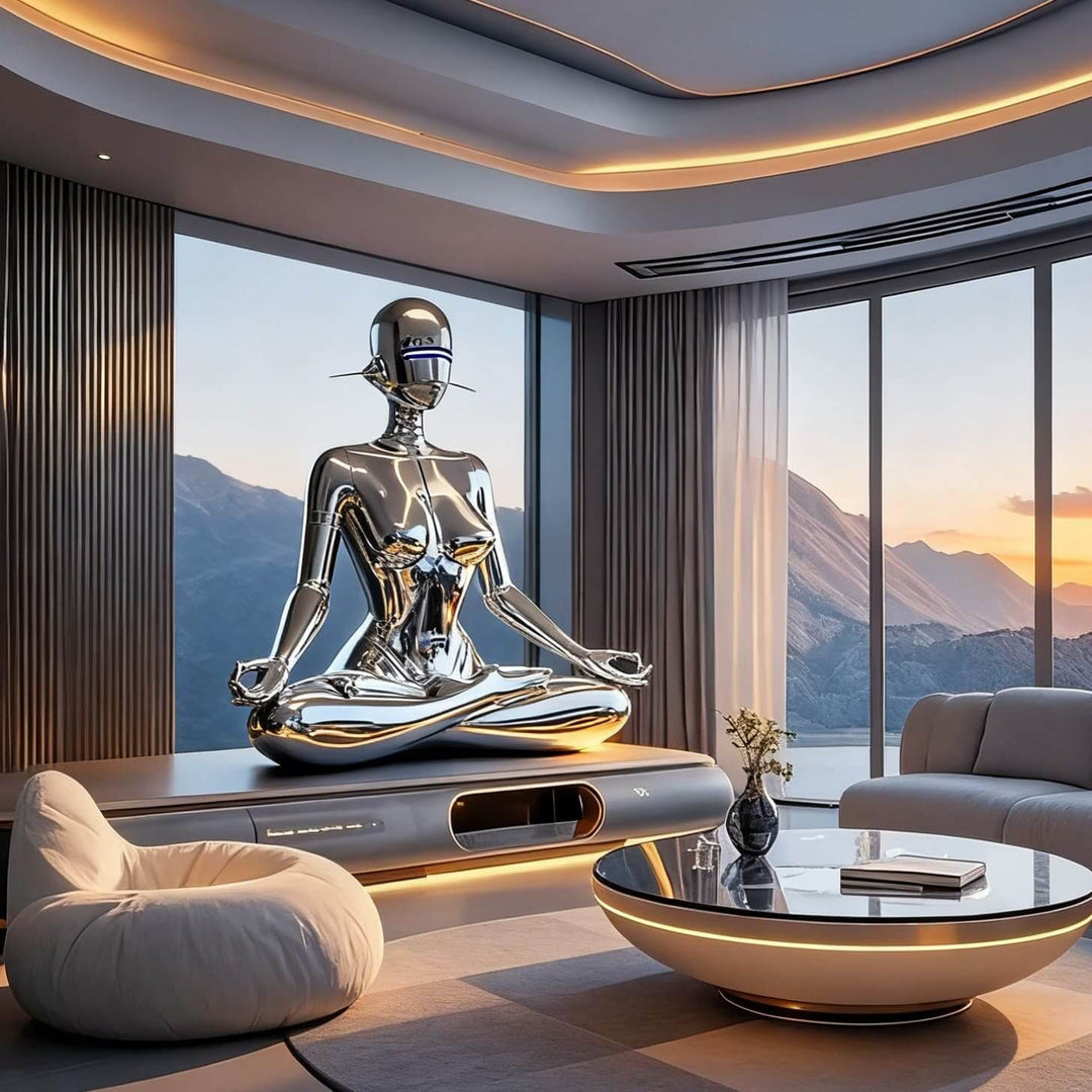 Zyrenox Floor Lamp – Silver Floor Lamp, Artistic Decorative Lamp