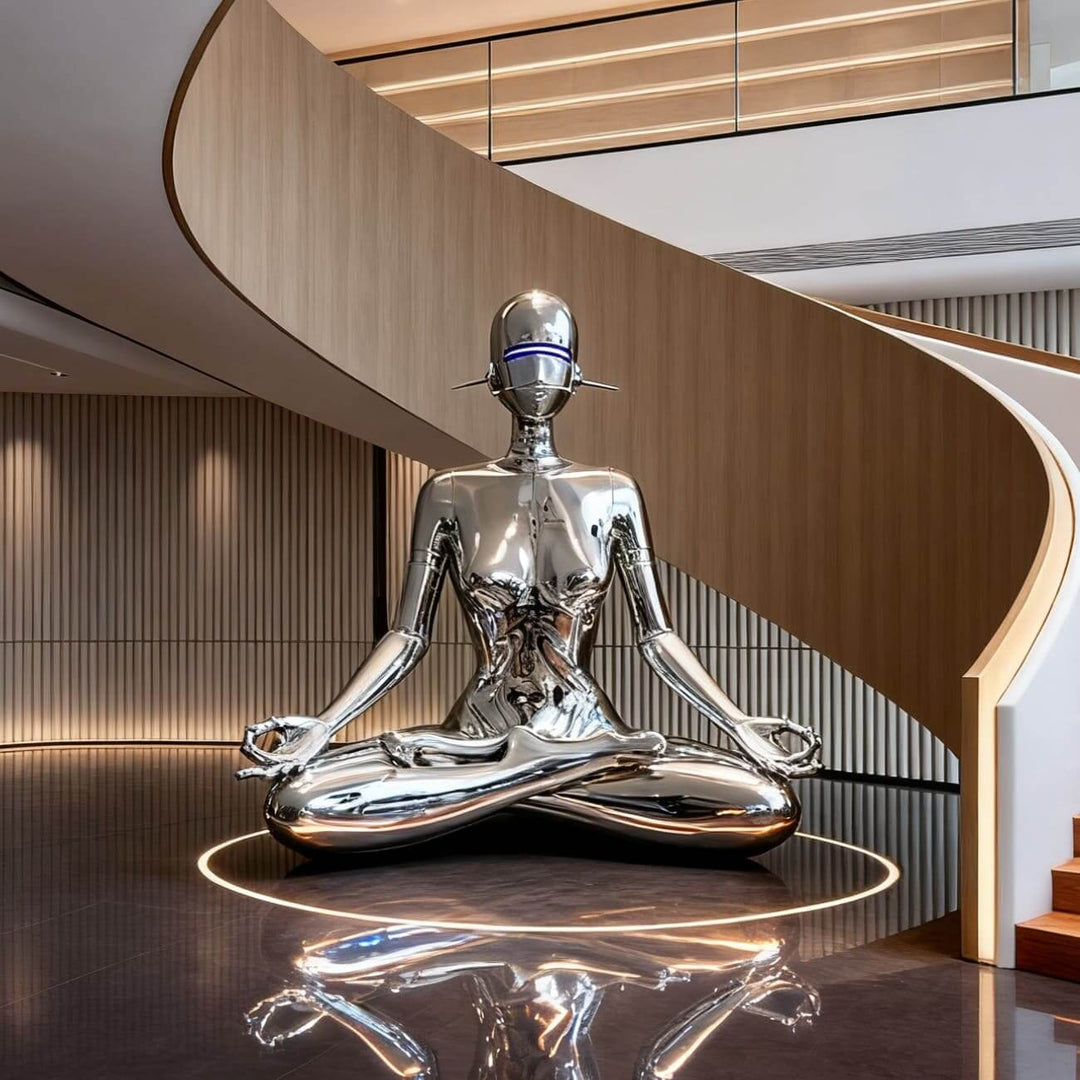 Zyrenox Floor Lamp – Silver Floor Lamp, Artistic Decorative Lamp