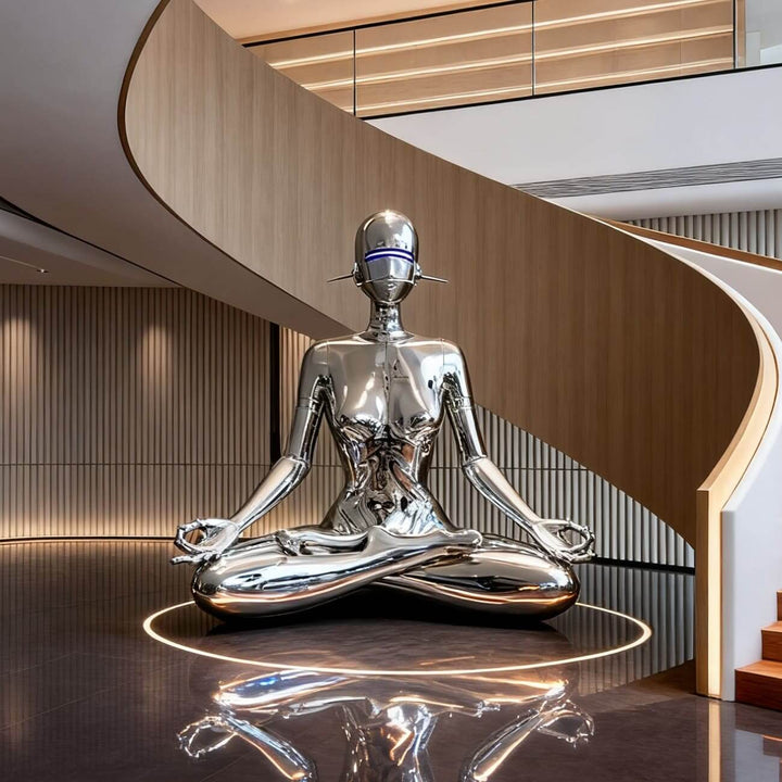 Zyrenox Floor Lamp – Silver Floor Lamp, Artistic Decorative Lamp