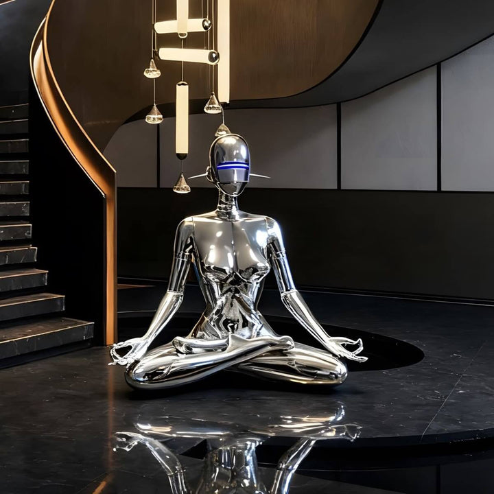 Zyrenox Floor Lamp – Silver Floor Lamp, Artistic Decorative Lamp