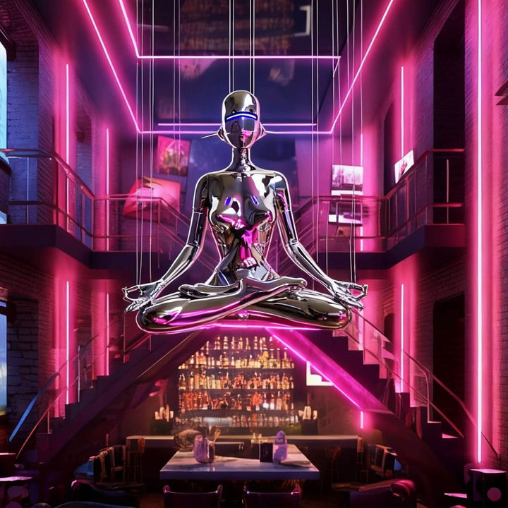 Zyrenox Floor Lamp – Silver Floor Lamp, Artistic Decorative Lamp