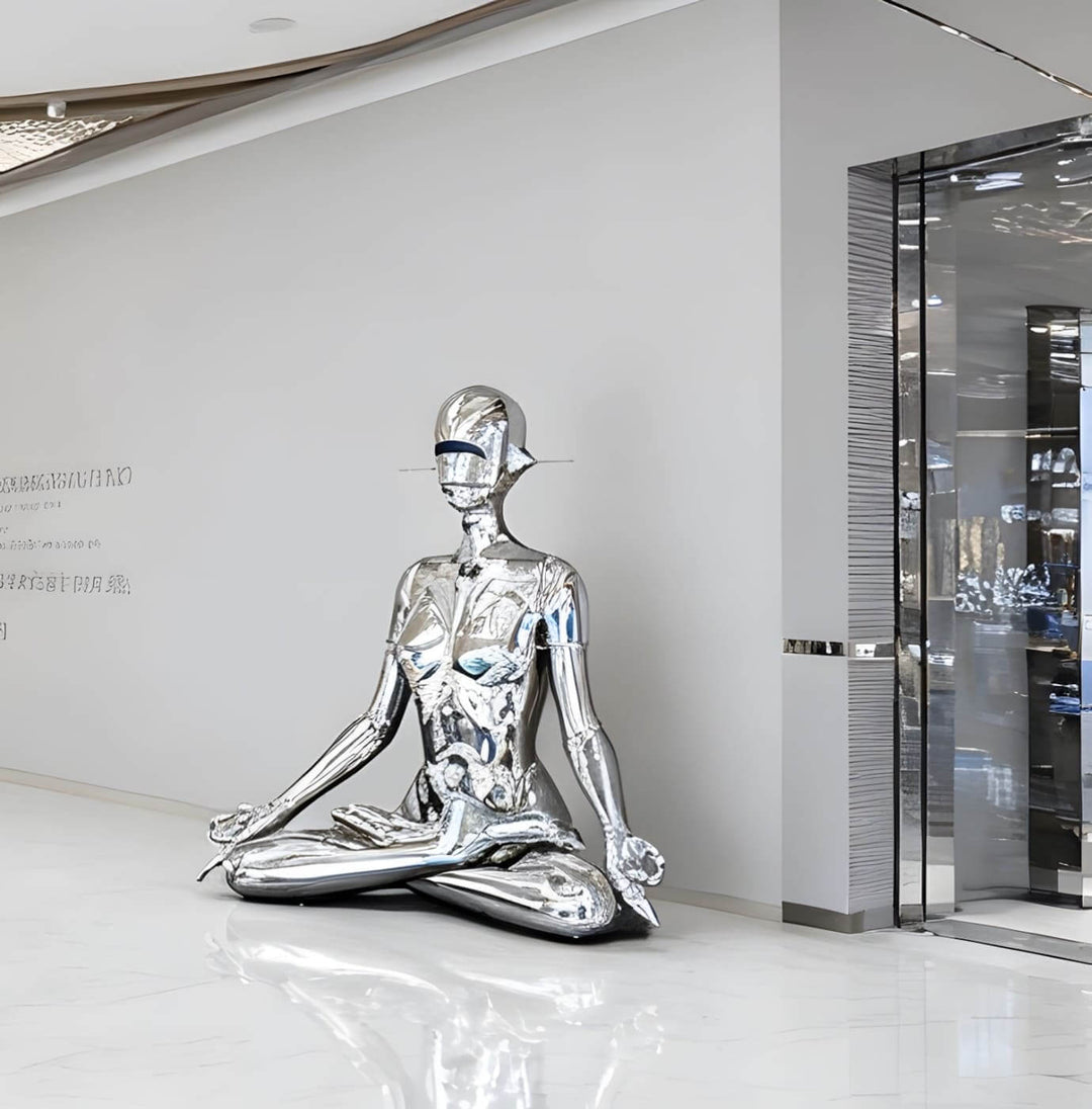 Zyrenox Floor Lamp – Silver Floor Lamp, Artistic Decorative Lamp