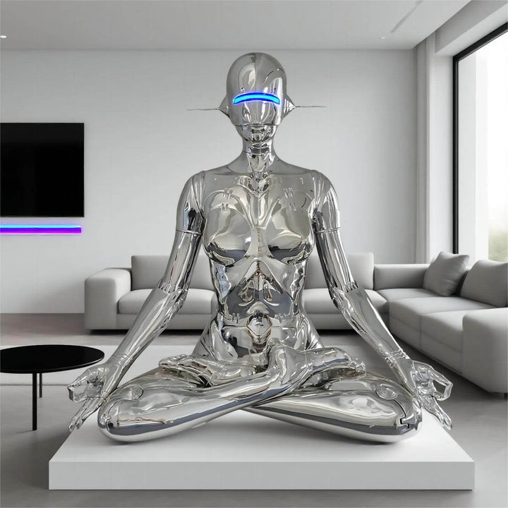 Zyrenox Floor Lamp – Silver Floor Lamp, Artistic Decorative Lamp