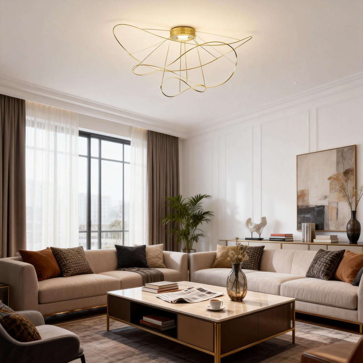 Zyvora Ceiling Light – Artistic Wire Modern Ceiling Light