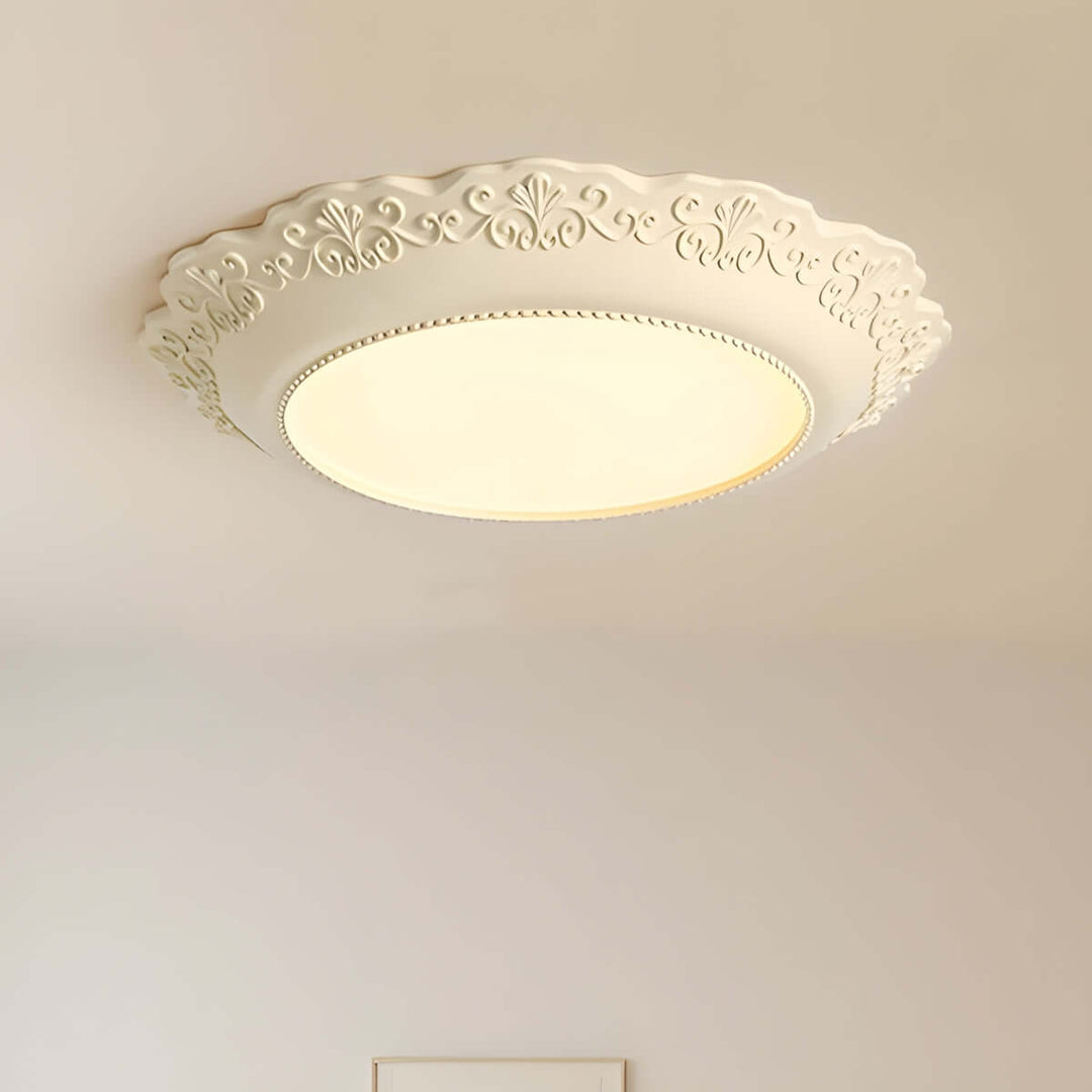 Zyvron Ceiling Lamp – French Vintage Resin Bedroom Lamp