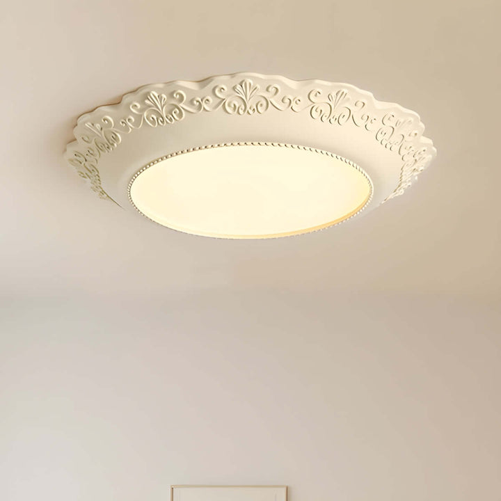 Zyvron Ceiling Lamp – French Vintage Resin Bedroom Lamp