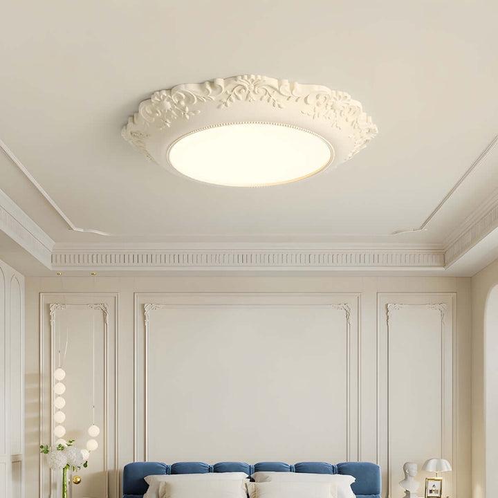 Zyvron Ceiling Lamp – French Vintage Resin Bedroom Lamp