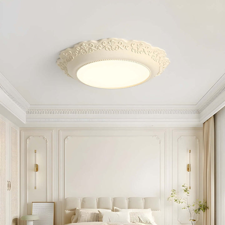 Zyvron Ceiling Lamp – French Vintage Resin Bedroom Lamp