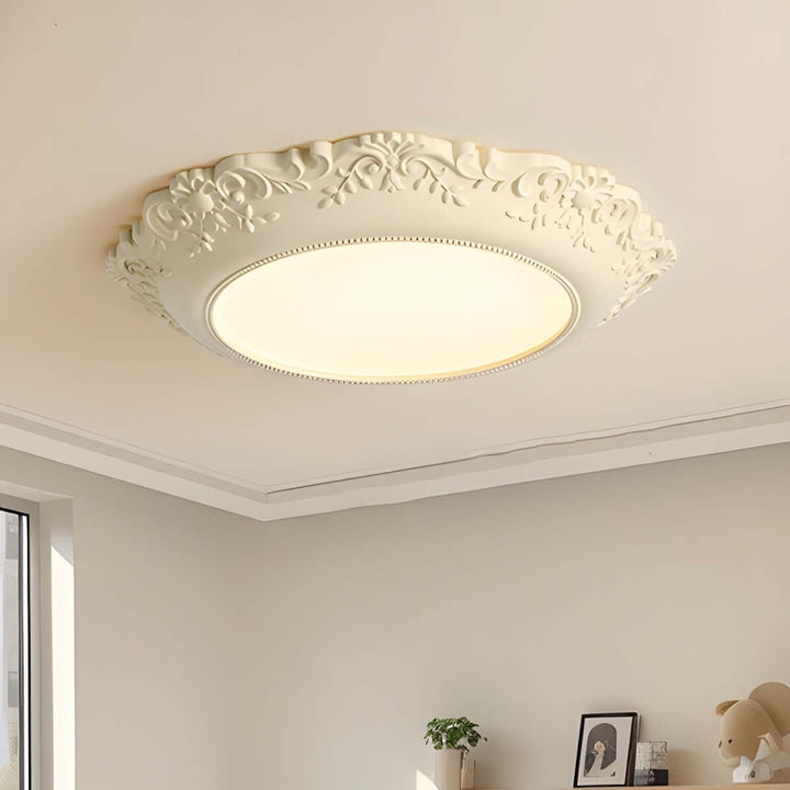 Zyvron Ceiling Lamp – French Vintage Resin Bedroom Lamp