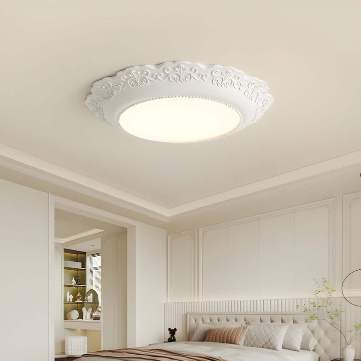 Zyvron Ceiling Lamp – French Vintage Resin Bedroom Lamp