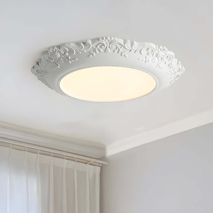 Zyvron Ceiling Lamp – French Vintage Resin Bedroom Lamp