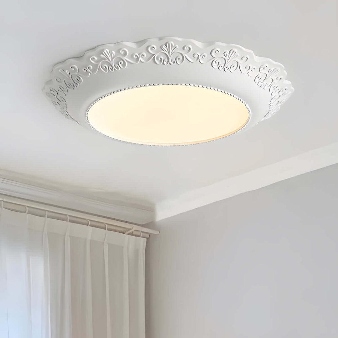 Zyvron Ceiling Lamp – French Vintage Resin Bedroom Lamp