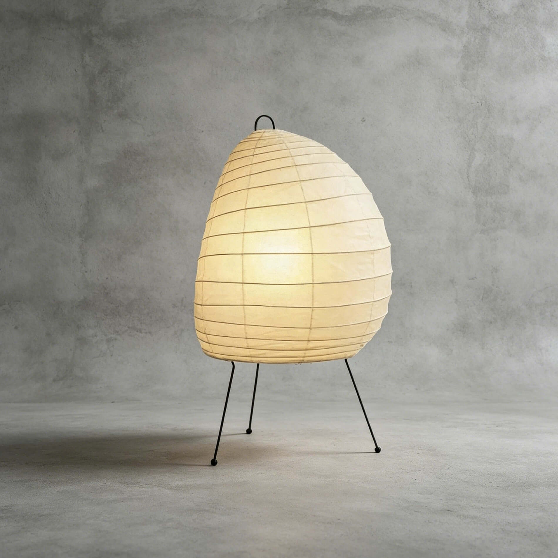 (極美品) isamu noguchi akari 1N Akari 1N Table Lamp - Japandi Art Deco Style Rice Paper Lamp