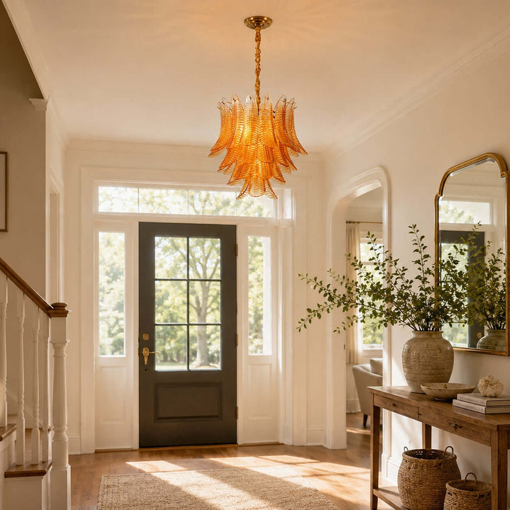 Amber Amvella Chandelier | Amber Murano Glass Dining Room Chandelier