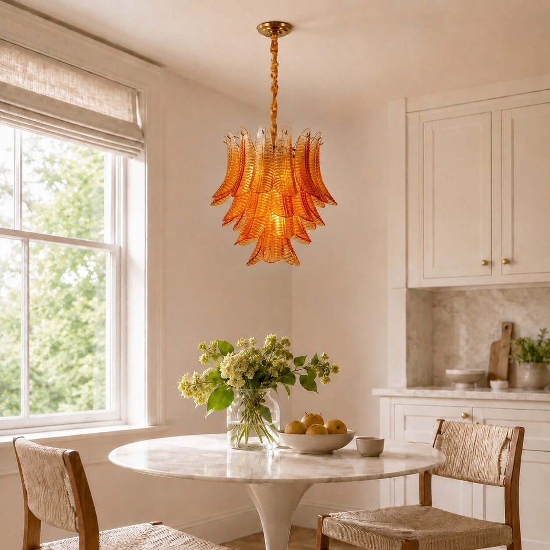 Amber Amvella Chandelier | Amber Murano Glass Dining Room Chandelier