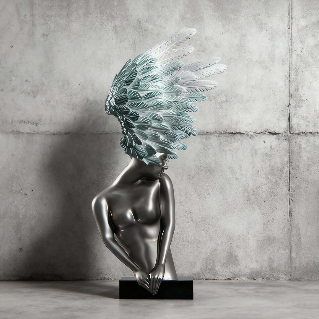 Aurelith Decorative Sculpture – Artistic Resin Accent Piece