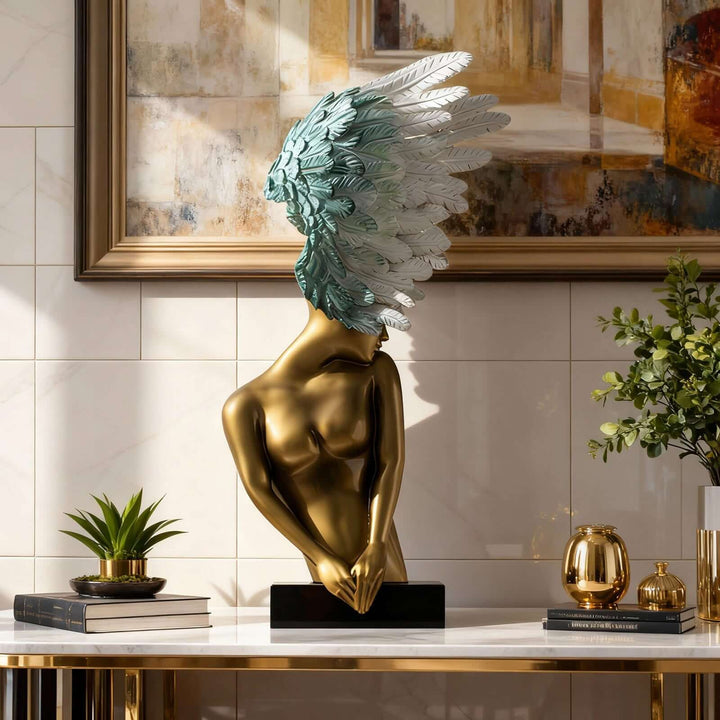 Aurelith Decorative Sculpture – Artistic Resin Accent Piece