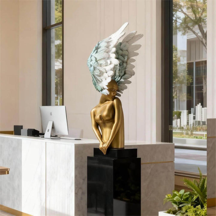 Aurelith Decorative Sculpture – Artistic Resin Accent Piece