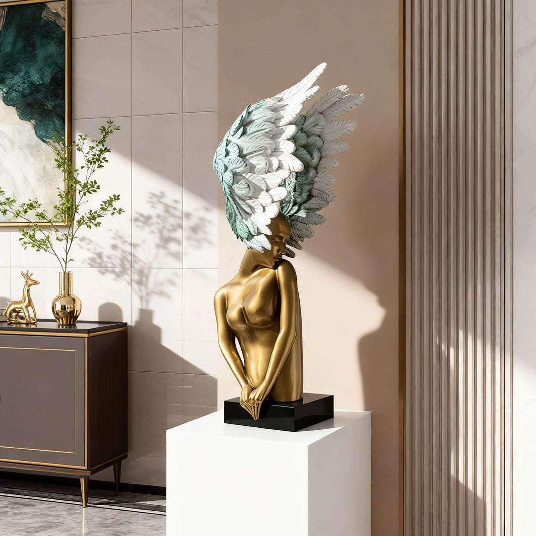 Aurelith Decorative Sculpture – Artistic Resin Accent Piece