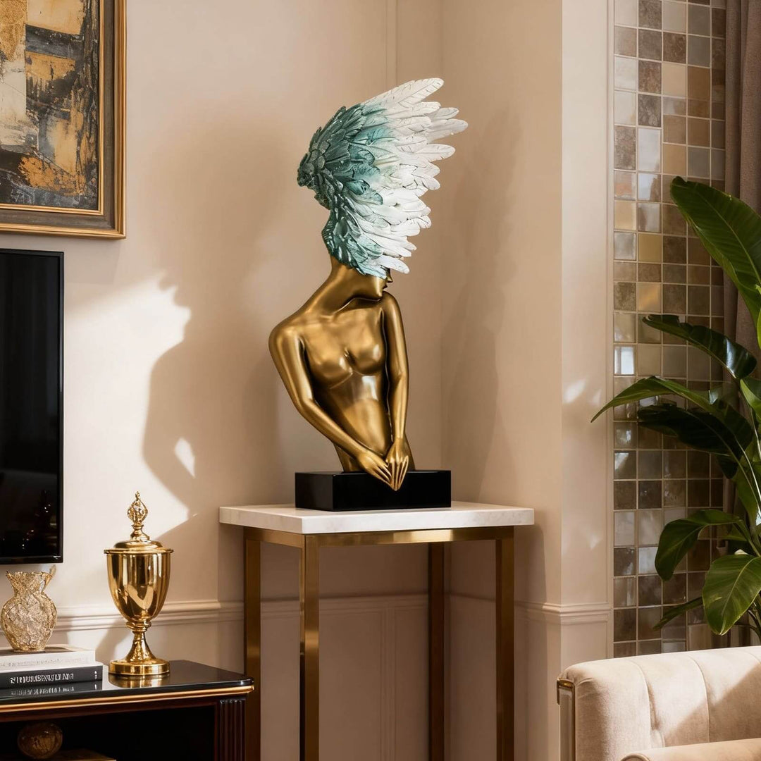 Aurelith Decorative Sculpture – Artistic Resin Accent Piece