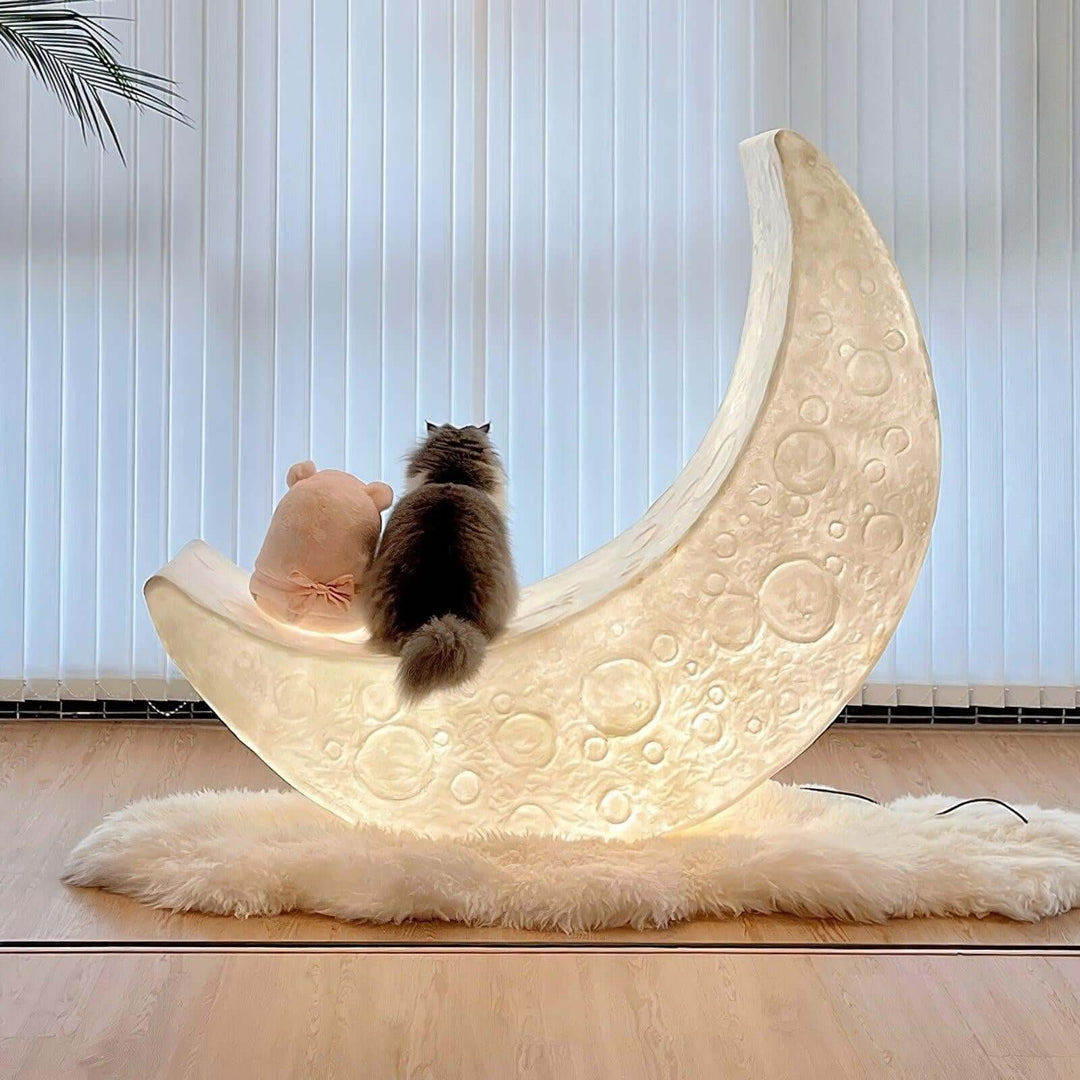 Aurni Moon Floor Lamp – Crescent Moon Creative Sculptural Lamp