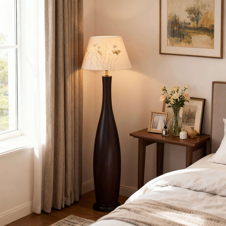 Beyla Floor Lamp – Retro Wabi-sabi Fabric Vintage Light