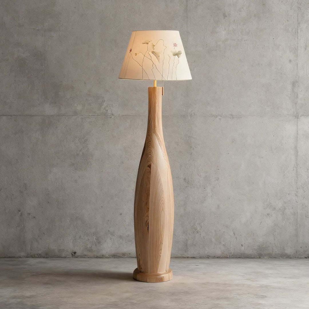 Beyla Floor Lamp – Retro Wabi-sabi Fabric Vintage Light