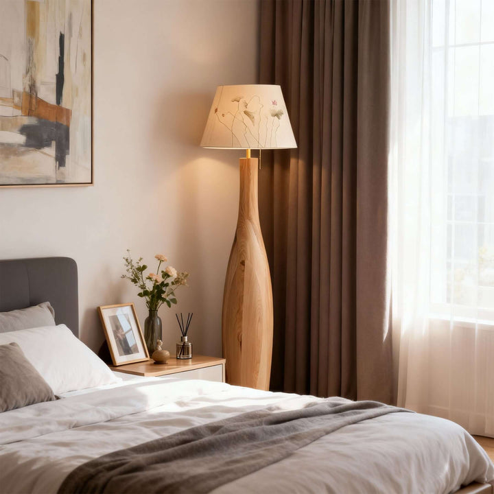 Beyla Floor Lamp – Retro Wabi-sabi Fabric Vintage Light