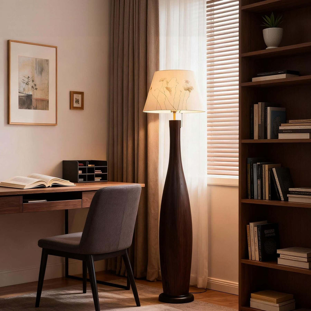 Beyla Floor Lamp – Retro Wabi-sabi Fabric Vintage Light
