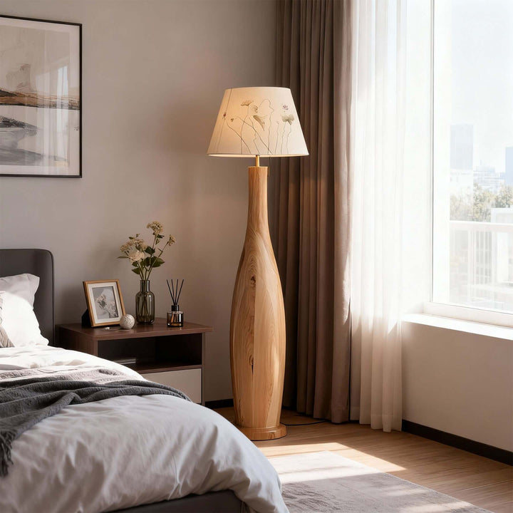 Beyla Floor Lamp – Retro Wabi-sabi Fabric Vintage Light