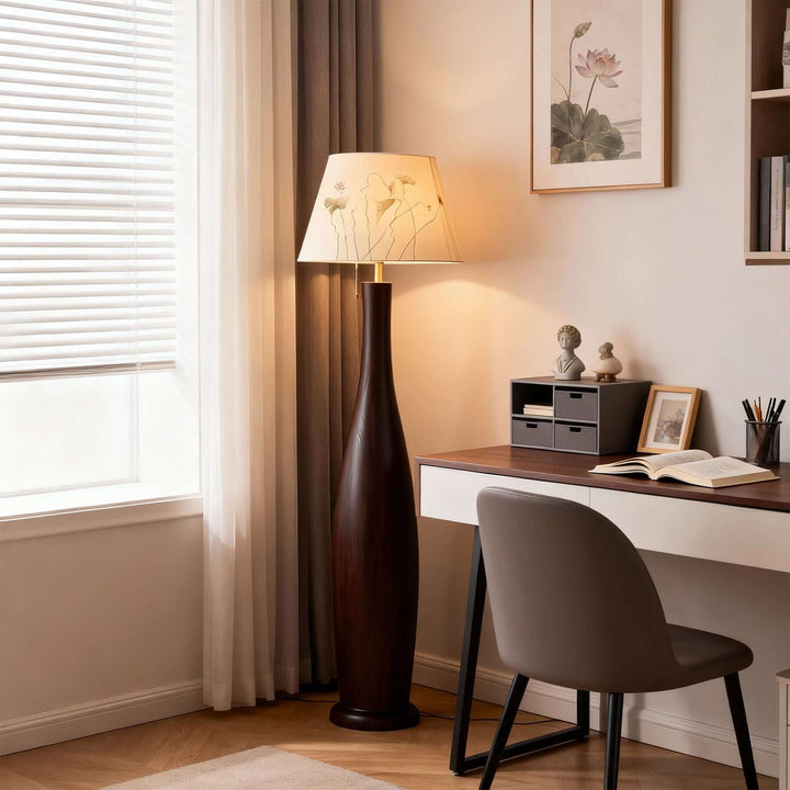 Beyla Floor Lamp – Retro Wabi-sabi Fabric Vintage Light