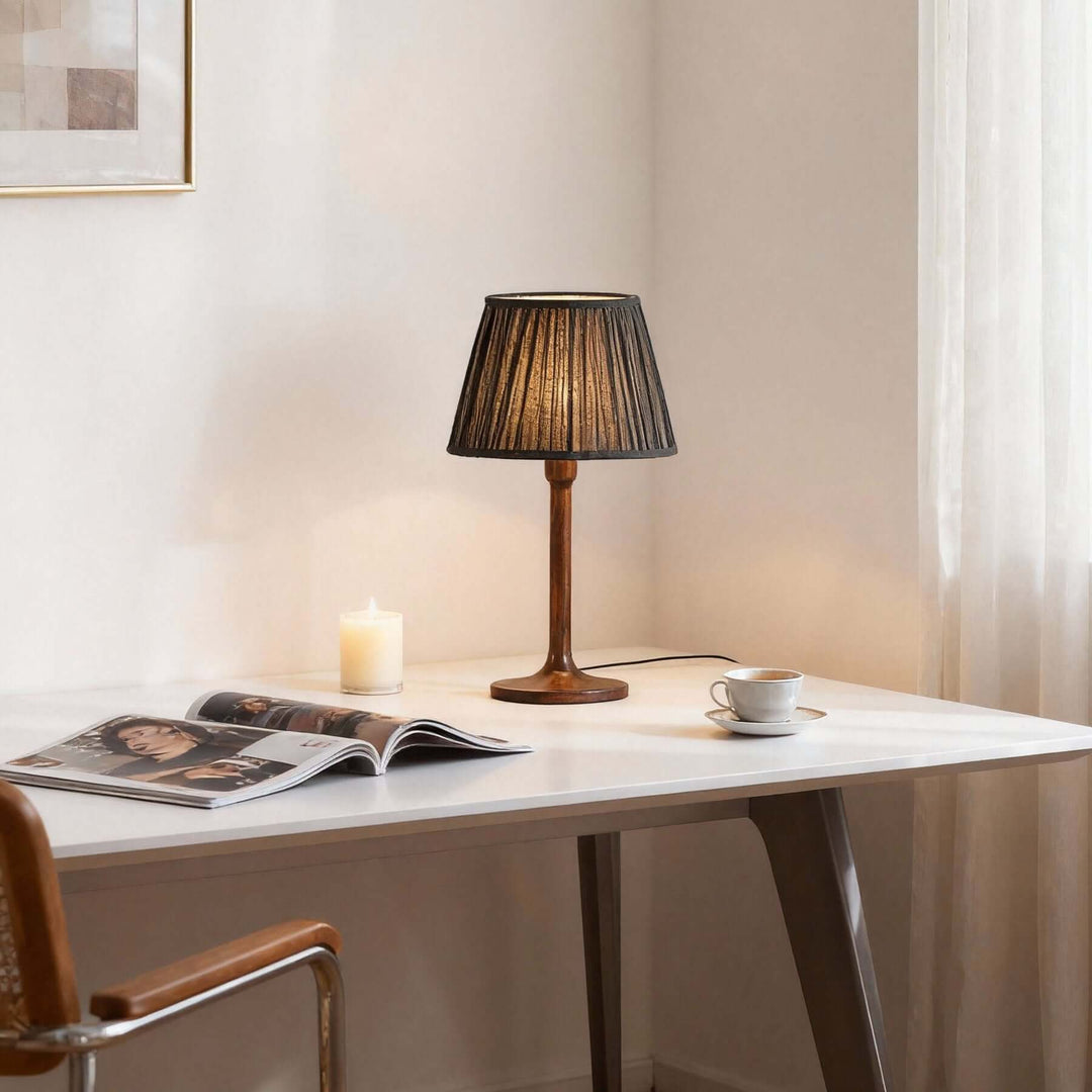 Nafira Table Lamp – Vintage French Country Fabric Light