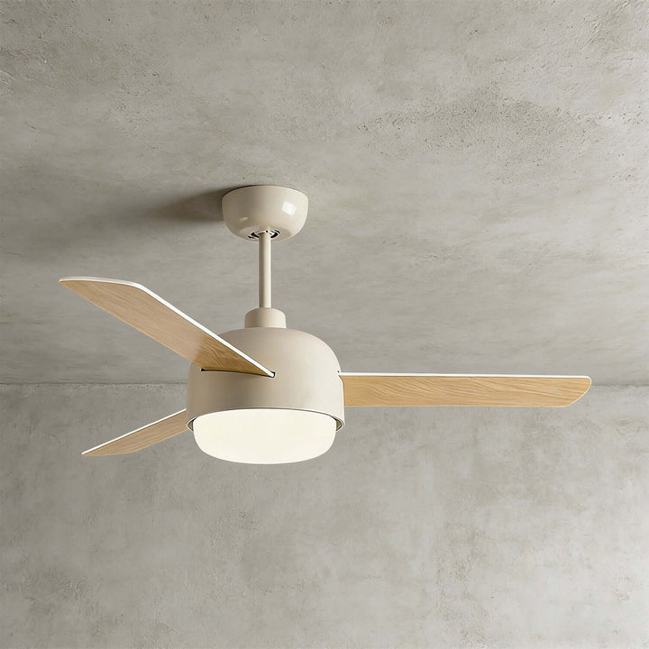 Blexo Ceiling Fan Light | Modern Cream Style Living Room