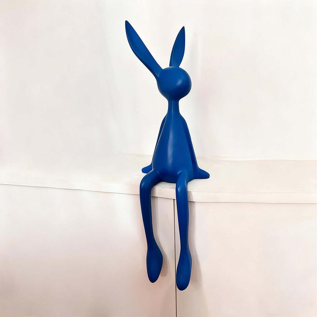Rabbit Resin Sculpture – Creative Cartoon Rabbit Desktop Ornament