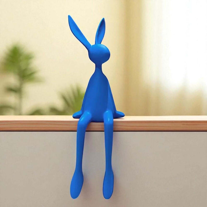Rabbit Resin Sculpture – Creative Cartoon Rabbit Desktop Ornament