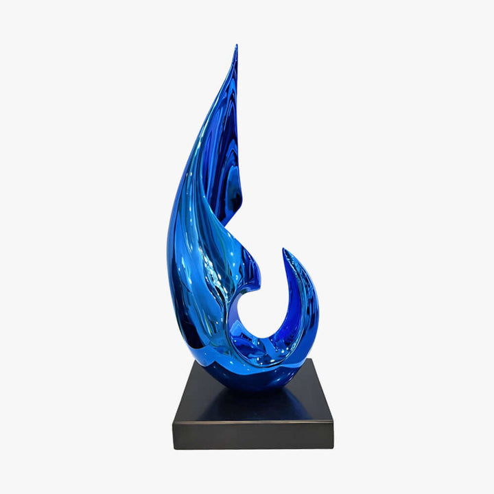 Xalvion Art Deco Table Lamp – Unique Blue Flame Light