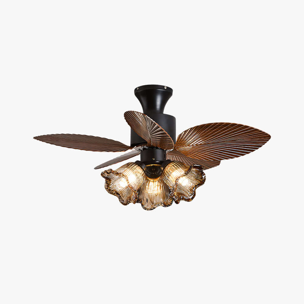 Brelm Ceiling Fan Light A | French Vintage Bedroom Glass Light