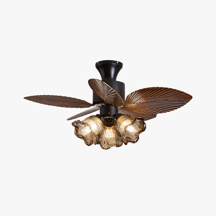 Brelm Ceiling Fan Light A | French Vintage Bedroom Glass Light